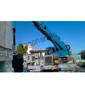 Lifts with telescopic cranes